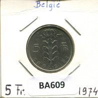 5 FRANCS 1973 DUTCH Text BELGIUM Coin #BA609.U.A - 5 Frank