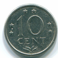 10 CENTS 1974 NIEDERLÄNDISCHE ANTILLEN Nickel Koloniale Münze #S13517.D.A - Niederländische Antillen