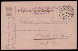 Feldpostkorrespondenzkarte - K.u.k. Sanitätsanstalt Nr. 2 Vom 22.V..16 - Feldpostamt 611 - Briefe U. Dokumente