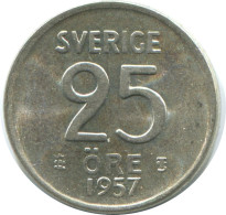 25 ORE 1957 SWEDEN SILVER Coin #AC512.2.D.A - Suecia