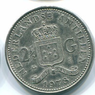 1 GULDEN 1978 ANTILLES NÉERLANDAISES Nickel Colonial Pièce #S12069.F.A - Antillas Neerlandesas