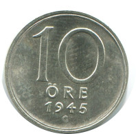 10 ORE 1945 SUECIA SWEDEN PLATA Moneda #AD068.2.E.A - Schweden