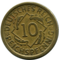 10 REICHSPFENNIG 1924 D DEUTSCHLAND Münze GERMANY #DB932.D.A - 10 Renten- & 10 Reichspfennig