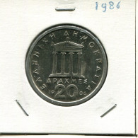 20 DRACHMES 1986 GREECE Coin #AK451.U.A - Griechenland