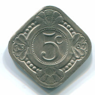5 CENTS 1967 NIEDERLÄNDISCHE ANTILLEN Nickel Koloniale Münze #S12467.D.A - Antillas Neerlandesas