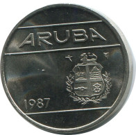 25 CENTS 1987 ARUBA Münze (From BU Mint Set) #AH067.D.A - Aruba