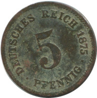 5 PFENNIG 1875 C GERMANY Coin #AE648.U.A - 5 Pfennig