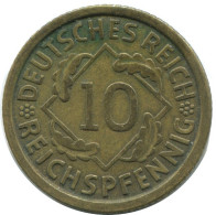 10 REICHSPFENNIG 1925 A DEUTSCHLAND Münze GERMANY #AD567.9.D.A - 10 Renten- & 10 Reichspfennig
