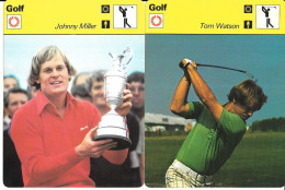 GF1622 - FICHE GOLF - ARNOLD PALMER - JOHNNY MILLER - TOM WATSON - LANNY WADKINS - Otros & Sin Clasificación