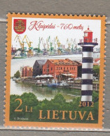 LITHUANIA 2012 Lighthouse  Klaipeda MNH(**) Mi 1110 #Lt865 - Lithuania