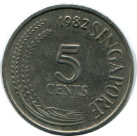 5 CENTS 1982 SINGAPOUR SINGAPORE Pièce #AR869.F.A - Singapour