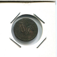 1744 HOLLAND VOC DUIT NIEDERLANDE OSTINDIEN NY COLONIAL PENNY #VOC2471.7.D.A - Nederlands-Indië