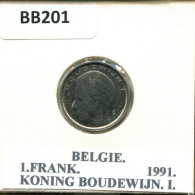 1 FRANC 1991 DUTCH Text BELGIQUE BELGIUM Pièce #BB201.F.A - 1 Franc