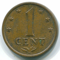 1 CENT 1973 ANTILLAS NEERLANDESAS Bronze Colonial Moneda #S10637.E.A - Antille Olandesi