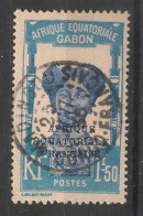 GABON - 1928-31 - N°YT. 119 - Femme Bantou 1f50 Bleu - Oblitéré / Used - Oblitérés