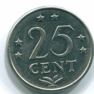 25 CENTS 1970 ANTILLAS NEERLANDESAS Nickel Colonial Moneda #S11459.E.A - Antilles Néerlandaises
