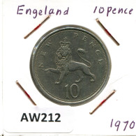 10 PENCE 1970 UK GREAT BRITAIN Coin #AW212.U.A - 10 Pence & 10 New Pence