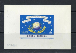 ● ROMANIA 1964 ֍ Conquista Dello Spazio ֍ Numerato, NON Dentellato ● BF N.°  57  ** ● Cat. 20 € ● Lotto N. 1999 ● - Blocs-feuillets