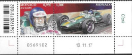 Monaco 2018 Racing Drivers Lotus Jim Clark Michel No. 3381-82 Pair ** Neuf MNH Postfrisch - Nuovi