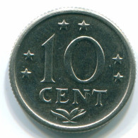 10 CENTS 1974 NETHERLANDS ANTILLES Nickel Colonial Coin #S13512.U.A - Nederlandse Antillen