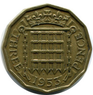 THREEPENCE 1953 UK GROßBRITANNIEN GREAT BRITAIN Münze #AZ007.D.A - F. 3 Pence