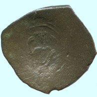 Authentique Original Antique BYZANTIN EMPIRE Trachy Pièce 1.5g/21mm #AG628.4.F.A - Byzantinische Münzen