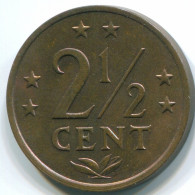 2 1/2 CENT 1971 NIEDERLÄNDISCHE ANTILLEN Bronze Koloniale Münze #S10496.D.A - Niederländische Antillen