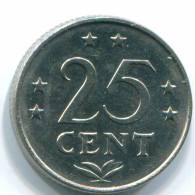 25 CENTS 1979 NIEDERLÄNDISCHE ANTILLEN Nickel Koloniale Münze #S11647.D.A - Antille Olandesi