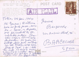 55048. Postal Aerea KYOBASHI (Japon) 1964, Remitida De TOKYO. Parade De Fite Men - Storia Postale