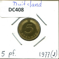 5 PFENNIG 1977 J BRD ALEMANIA Moneda GERMANY #DC408.E.A - 5 Pfennig