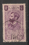 GABON - 1932-33 - N°YT. 134 - Brazza 40c Lilas - Oblitéré / Used - Usados