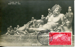 X0503 Egypt,maximum Card 1949 Agricoltural Exhibition,marmor Sculpture Of The God "Nilo", Vintage Card, Very Rare Card - Egittologia