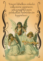 ANGEL CHRISTMAS Holidays Vintage Postcard CPSM #PAJ085.A - Angels