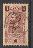 GABON - 1932-33 - N°YT. 136 - Brazza 50c Brun-jaune - Oblitéré / Used - Used Stamps