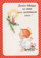 ENGEL WEIHNACHTSFERIEN Feiern & Feste Vintage Ansichtskarte Postkarte CPSM #PAJ038.A - Engel