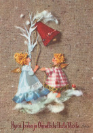 ENGEL WEIHNACHTSFERIEN Feiern & Feste Vintage Ansichtskarte Postkarte CPSM #PAH970.A - Angels