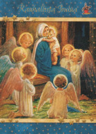 ENGEL WEIHNACHTSFERIEN Feiern & Feste Vintage Ansichtskarte Postkarte CPSM #PAH807.A - Angels