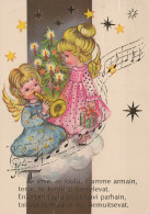 ENGEL WEIHNACHTSFERIEN Feiern & Feste Vintage Ansichtskarte Postkarte CPSM #PAH642.A - Angels