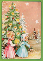 ENGEL WEIHNACHTSFERIEN Feiern & Feste Vintage Ansichtskarte Postkarte CPSM #PAH637.A - Angels
