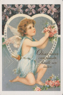 ÁNGEL NAVIDAD Vintage Tarjeta Postal CPSM #PAH619.A - Angels