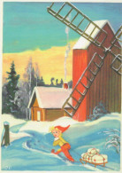 ENGEL WEIHNACHTSFERIEN Feiern & Feste Vintage Ansichtskarte Postkarte CPSM #PAH099.A - Engel