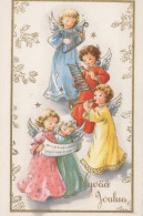 ANGEL CHRISTMAS Holidays Vintage Postcard CPSMPF #PAG816.A - Angeli