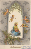 ANGELO Buon Anno Natale Vintage Cartolina CPSMPF #PAG765.A - Angeli