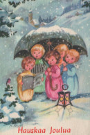 ANGE NOËL Vintage Carte Postale CPSMPF #PAG716.A - Anges