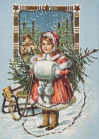 Buon Anno Natale BAMBINO Vintage Cartolina CPSM #PAS881.A - New Year