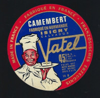 Etiquette Fromage Camembert Normandie  45%mg  Vatel Isigny Calvados 14 Export étiquette Brillante - Quesos