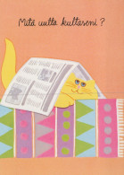 GATTO KITTY Animale Vintage Cartolina CPSM #PAM258.A - Cats