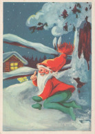 PÈRE NOËL Bonne Année Noël Vintage Carte Postale CPSM #PBL461.A - Santa Claus