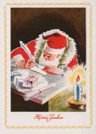 SANTA CLAUS Happy New Year Christmas Vintage Postcard CPSM #PBL013.A - Santa Claus