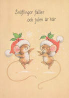 Neujahr Weihnachten MAUS Vintage Ansichtskarte Postkarte CPSM #PAU990.A - Neujahr